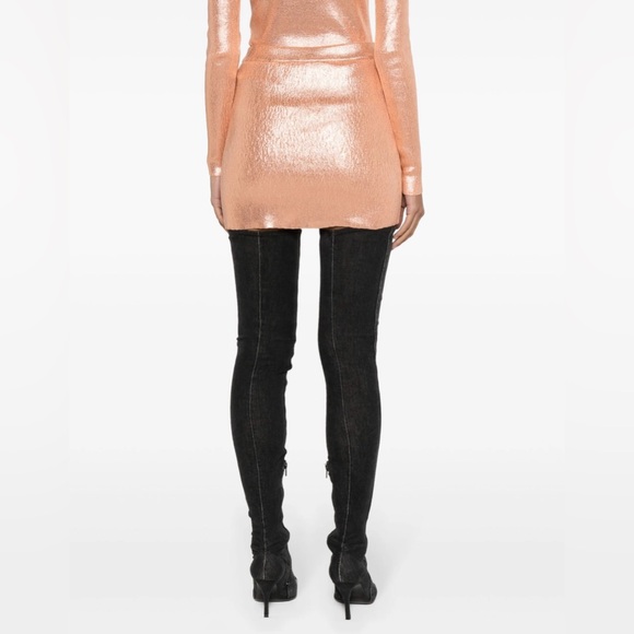 Diesel BR-M-Onerva foiled mini skirt - Picture 4 of 7